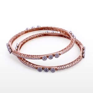 Rose Radiance Diamond Bangles - Enhance your style with these exquisite bangles crafted with the finest diamonds and rose gold, blending elegance and romance.