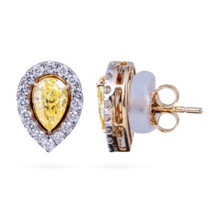 Golden Glow Dewdrop Diamond Earrings